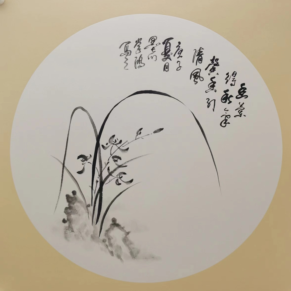 花鸟画斗方瞿学鸿作品