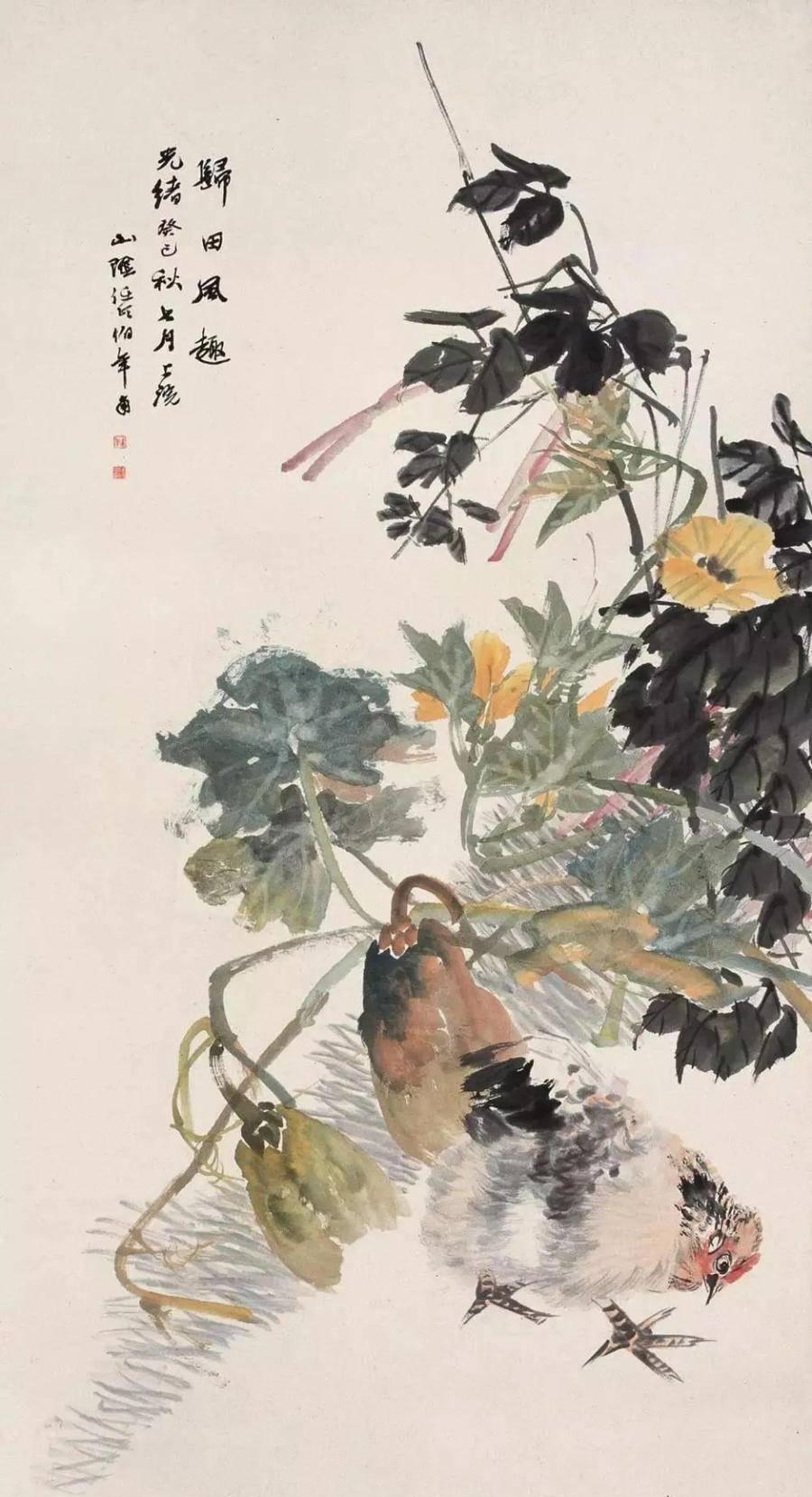 清代巨匠任伯年花鸟作品欣赏